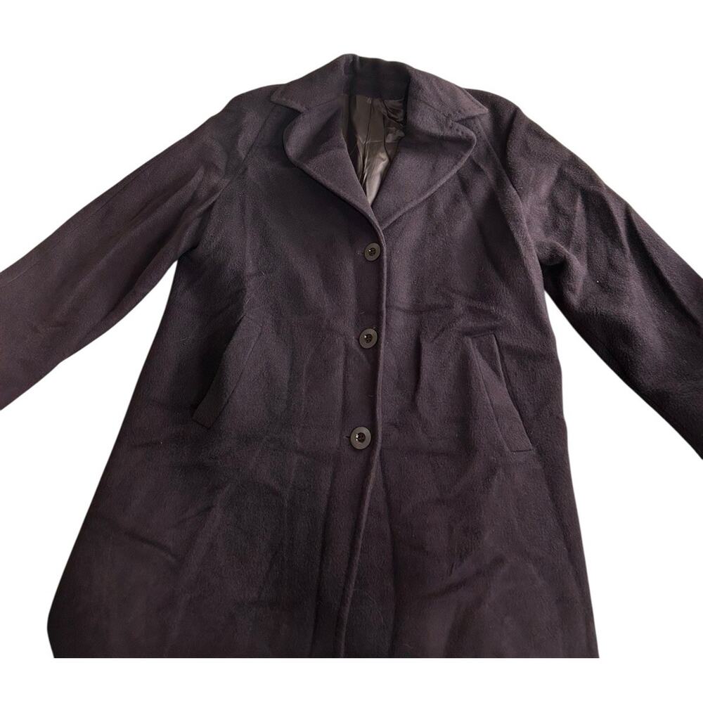 Women's Cinzia Rocca Brown Virgin Wool Coat Sz 10 Pockets Italy Lined Pockets - Picture 4 of 9